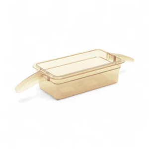 HIGH HEAT 1/3 GN PAN AMBER WITH DOUBLE HANDLE - FOR PHU UNITS - 100MM D