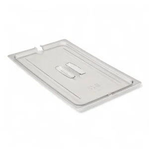 POLYCARBONATE CLEAR LID WITH HANDLE - NOTCHED - FOR 1/1 PANS