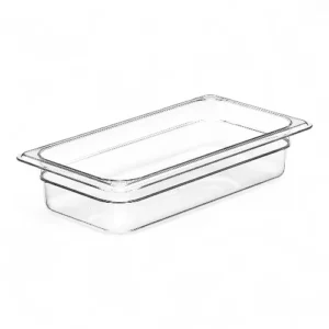 GN FOODPAN 1/3 POLYCARBONATE CLEAR 65MM D