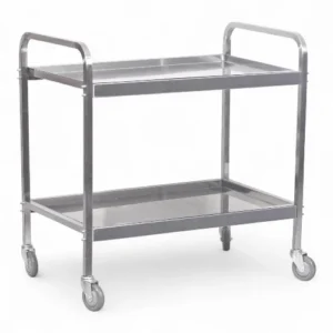 TEA TROLLEY S/STEEL HEAVY DUTY - 2 SHELF 930MM X 905MM X 560MM - 20KG