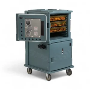 UPC ELECTRIC HEATED FRONT LOADER 1600 SERIES SLATE BLUE - TWO CABINET WITH WHEELS - 220V