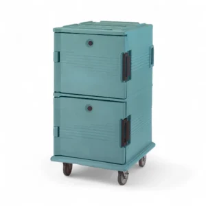 UPC FRONT LOADER 1600 SERIES SLATE BLUE 72CM W X 82CM D X135CM H - TWO COMPARTMENT WITH WHEELS